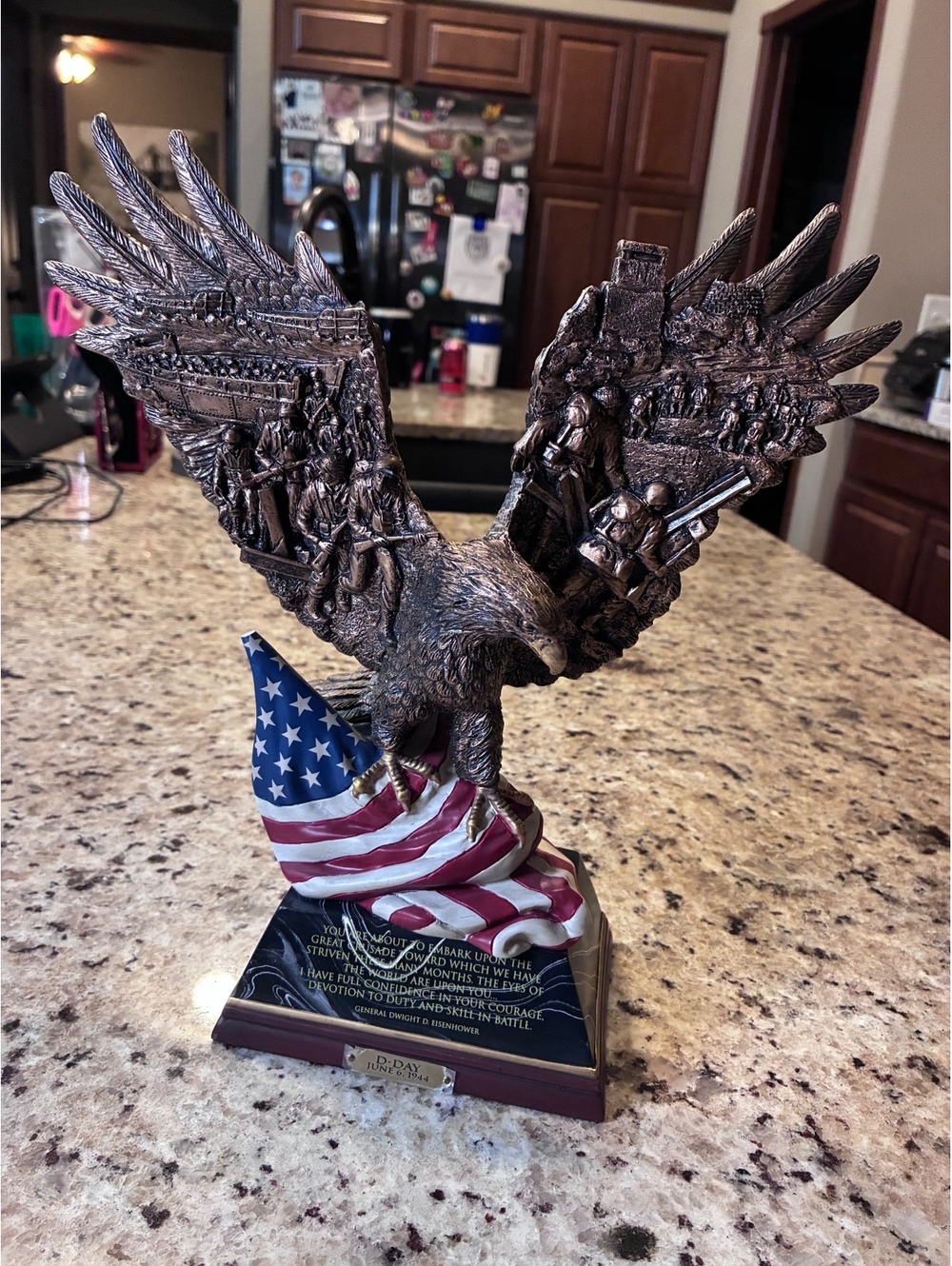 D-Day World War II eagle commemorative statue